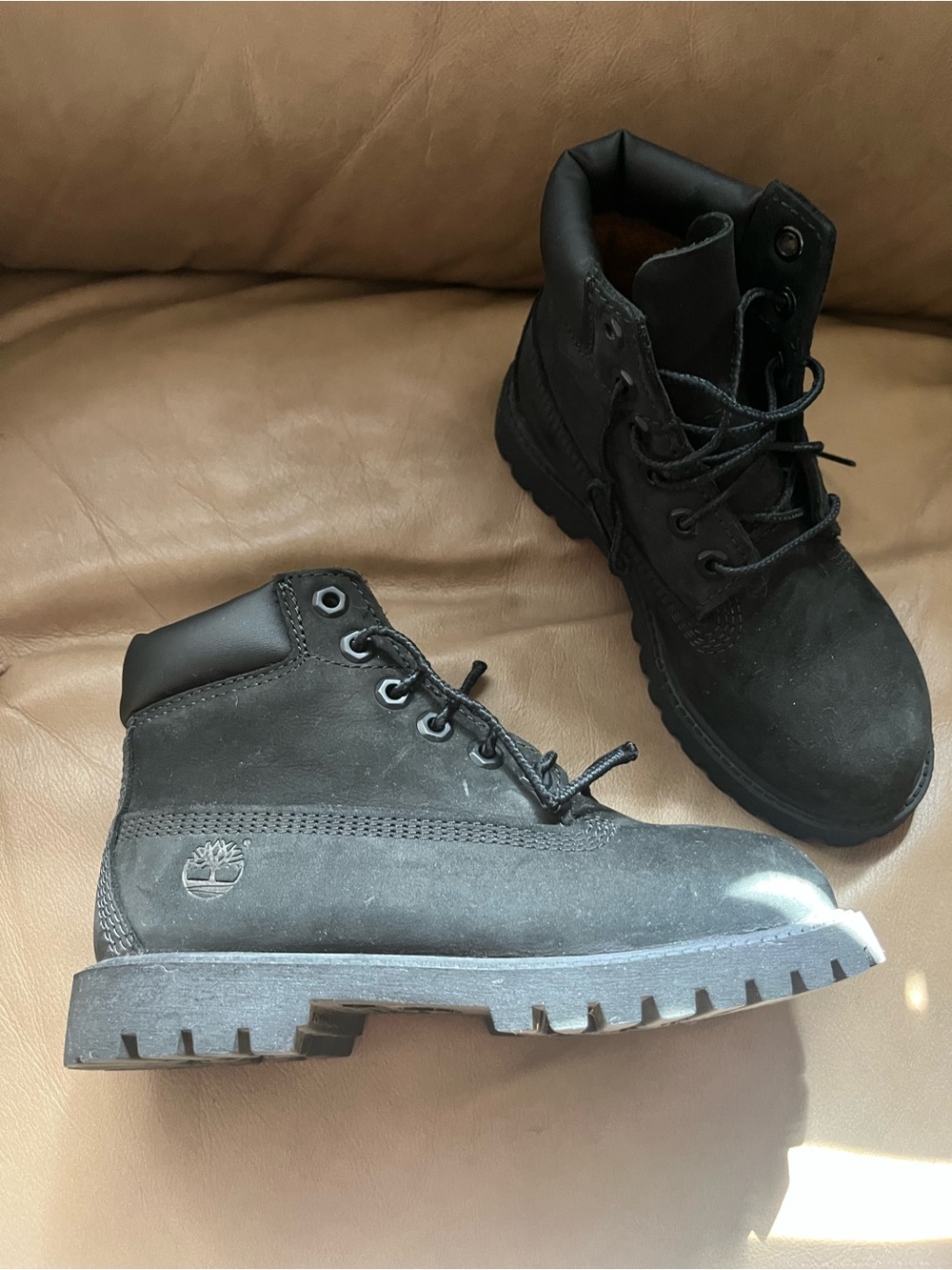 Timberland Black and Brown Ankle Work Boots
